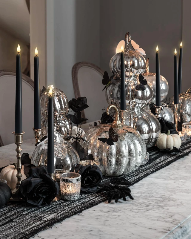 Alt view image 7 of 7 - 12 Pcs Black Flameless Taper Candles Flickering, NO Remote, 11 Inches Taper Candles Battery Operated, Realistic Electric LED Candlesticks Made of Plastic for Halloween Party Home Decor