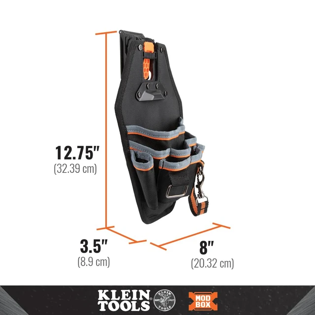 Alt view image 2 of 7 - MODbox Tool Pouch, Electrician Bag, Quickly Attach and Release from Tool Belts and MODBox Rail System