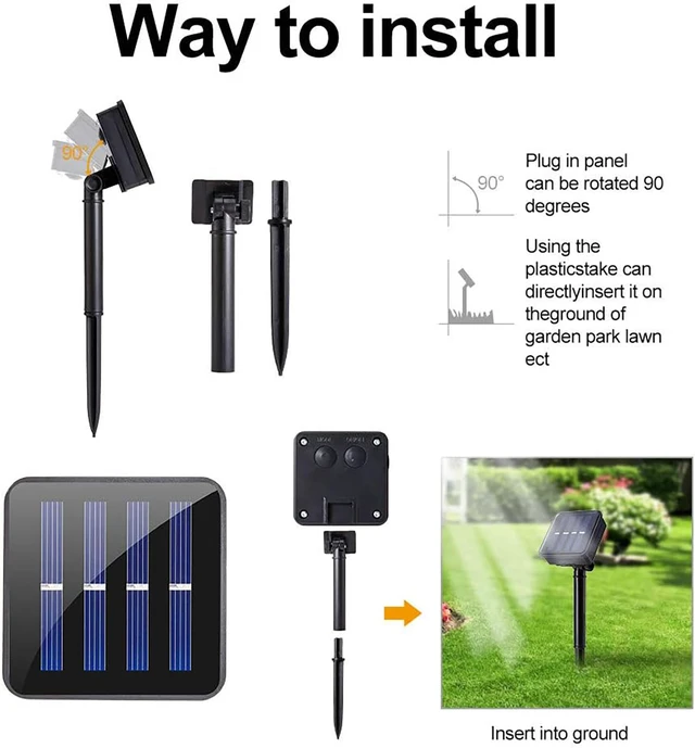 Alt view image 6 of 7 - Solar LED Strip Lights Outdoor String Light Waterproof 20FT 180LED Cuttable Tape Rope Solar Lighting for Garden Path, Deck, Yard, Stair, Step, Christmas Decorative Lighting 2 Packs