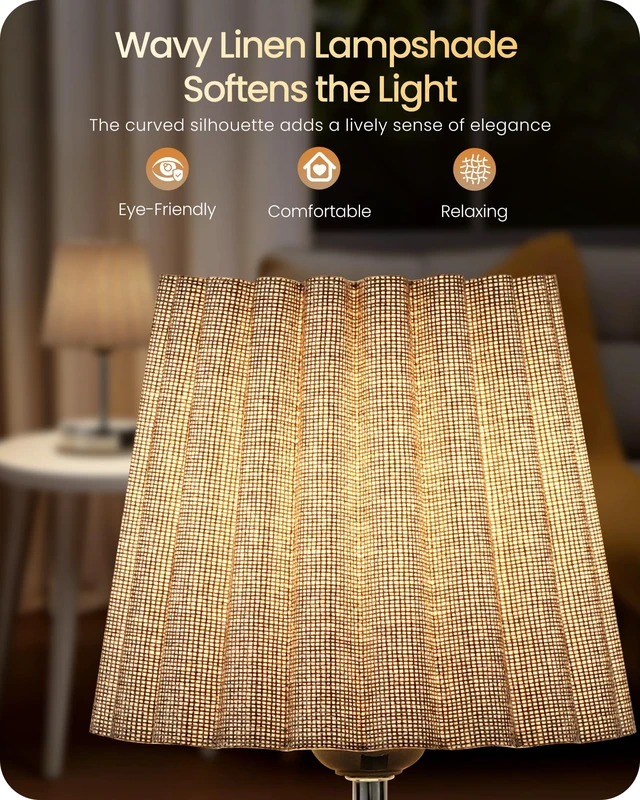 Alt view image 5 of 7 - Small Bedside Table Lamp, Touch Dimmable Table Lamp with USB Ports, Nightstand Lamp with a Stepless Dimming LED Bulb, E26 Base, for Bedroom, Study, Desk, Glossy Gray and Gray PSH16TL05