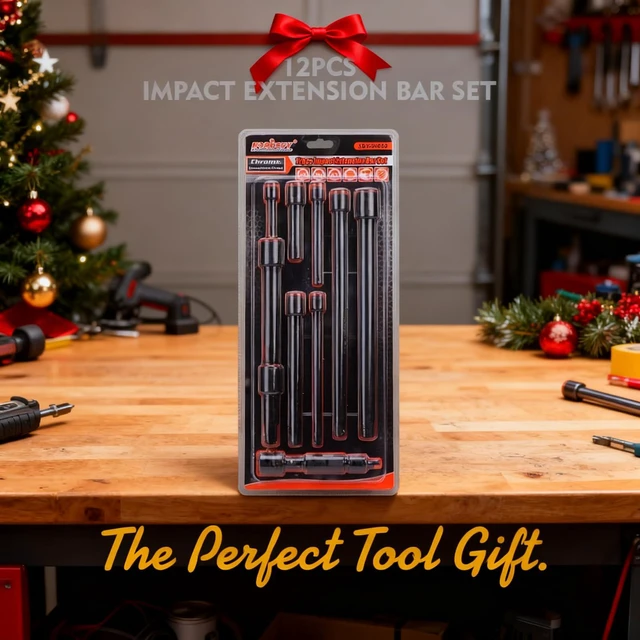 Alt view image 7 of 7 - 12Pcs Socket Extension Set, 1/4", 3/8" and 1/2" Impact Drive Socket Extension, Socket Adapters, Drive Tool Accessory, CR-V Steel