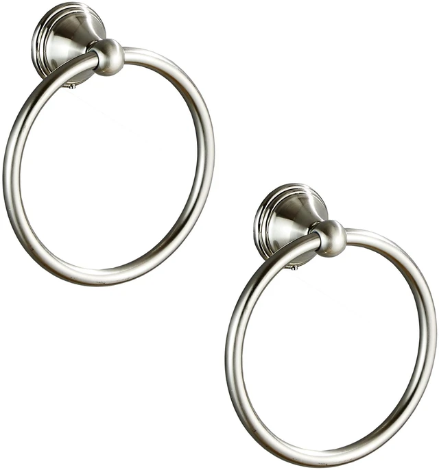 Main image of Towel Ring for Bathroom, Brushed Nickel Hand Towel Holder 2 Pack, Bathroom Accessories and Towel Racks for Bathroom Wall Mount