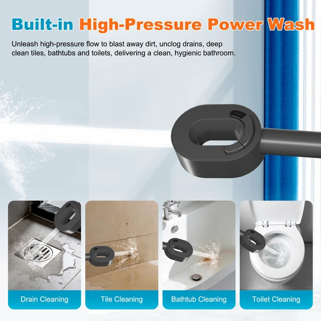 Alt view image 6 of 7 - Filtered Handheld Showerhead with 3 Filters, 5 Sprays Shower Head Gray High Pressure Shower Heads, Brass Holder & 71" Metal Hose, Water Soft Filter Remove Chlorine, Reduce Dry Itchy Skin