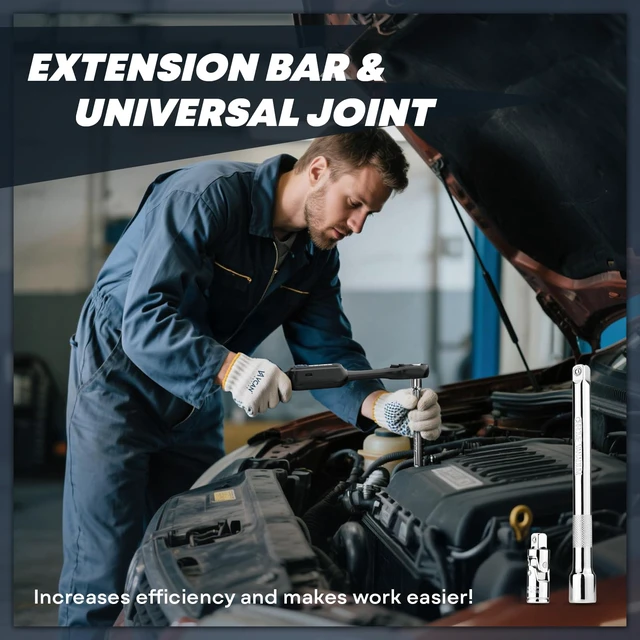 Alt view image 4 of 7 - Torque Wrench Digital ±1% Average test accuracy 3/8 Torque Wrench Digital (2.21-44.25 Ft.Lb) Digital Torque Wrench with Buzzer&LED Flash Universal Joint&6" Extension Bar for Bike Moto Car