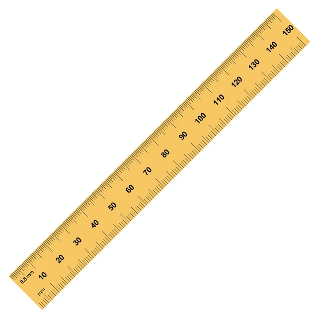 Alt view image 2 of 7 - 6"/150mm TiN Coated Metal Ruler, Rigid, English & Metric MADE IN USA, Fully Hardened Steel, Titanium Nitride Coating, Etched, Extreme Scratch Resistant, Durable, inch & mm Graduation