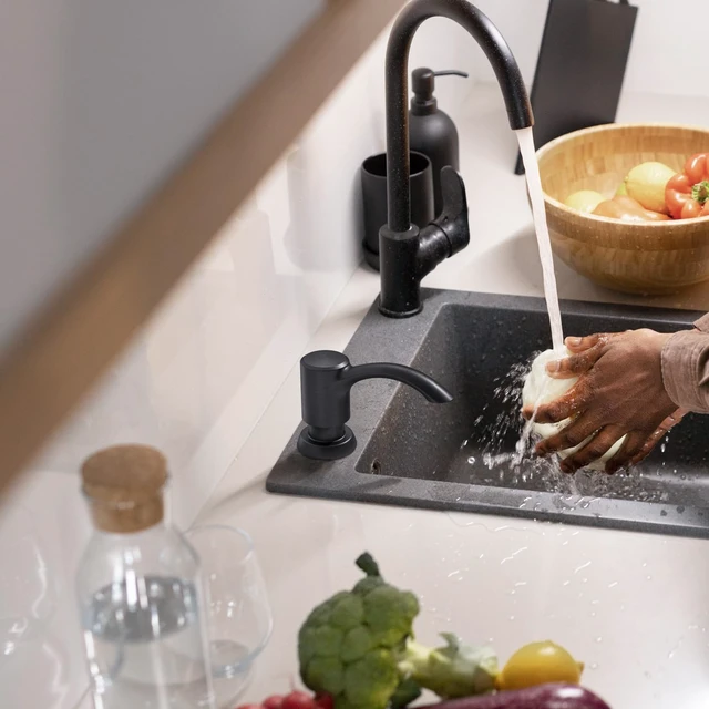 Alt view image 4 of 7 - Built-in Kitchen Sink Soap Dispenser with Extension Tube Kit - Oil-Rubbed Bronze Finish, Leak-Proof Design, No Top Refill Required (39" Tube)