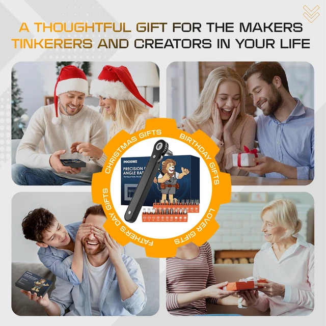 Alt view image 3 of 7 - Right Angle Screwdriver Set: Mini Ratchet Screwdriver with Low Profile Offset Handle, Tamper Proof Torx, Hex Bits, Square Drive Bit, EDC Tool Set for Tight Spaces, Christmas Gifts for Men Dad Husband