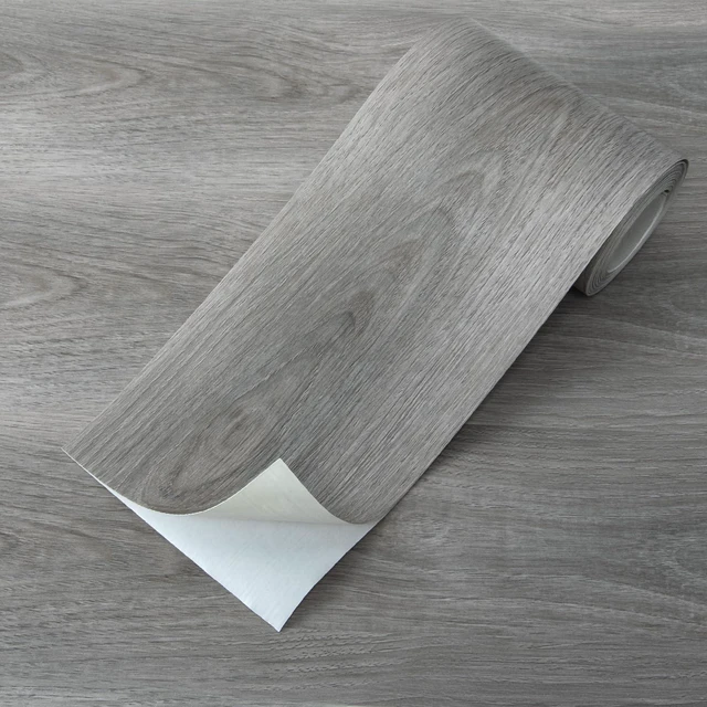 Main image of Wood Textured Peel and Stick Vinyl Floor Tiles, 40-Pack, Gray Rigid Surface, Waterproof, Fire-Proof, Self-Adhesive, Easy to Clean, Cover 60 sq.ft, Ideal for Bedroom, Living Room, Kitchen