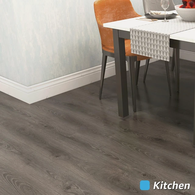 Alt view image 5 of 7 - Wood Textured Peel and Stick Vinyl Floor Tiles, 40-Pack, Teak Rigid Surface, Waterproof, Fire-Proof, Self-Adhesive, Easy to Clean, Cover 60 sq.ft, Ideal for Bedroom, Living Room, Kitchen