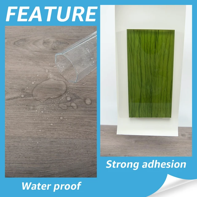Alt view image 7 of 7 - Wood Textured Peel and Stick Vinyl Floor Tiles, 40-Pack, Teak Rigid Surface, Waterproof, Fire-Proof, Self-Adhesive, Easy to Clean, Cover 60 sq.ft, Ideal for Bedroom, Living Room, Kitchen