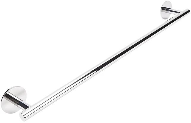 Main image of 3M Towel Bar, 24 Inch #304SS Chrome No Drill Self Adhesive Bathroom Towel Rod Wall Mounted