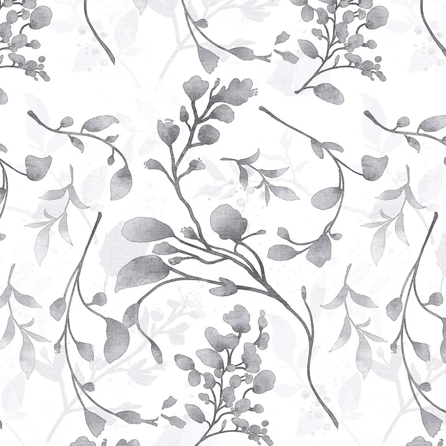 Main image of Gray Floral Peel and Stick Wallpaper Floral Contact Paper 17.7 in ×590.5 in Peel and Stick Wall Paper for Bathroom Removable Wallpaper Self Adhesive Waterproof