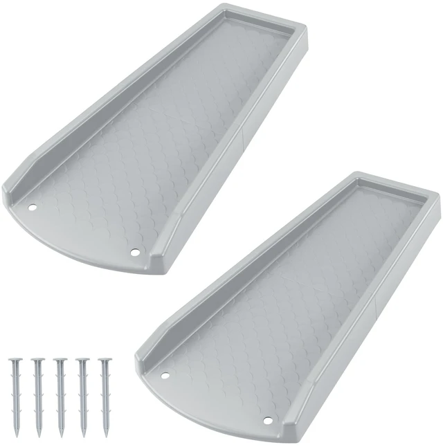 Main image of Splash Blocks for Gutters Downspouts, 24" Downspout Extensions for Rain Water Drainage, Thickened Gutter Splash Guard with Fixing Piles(2 Pack, Gray)