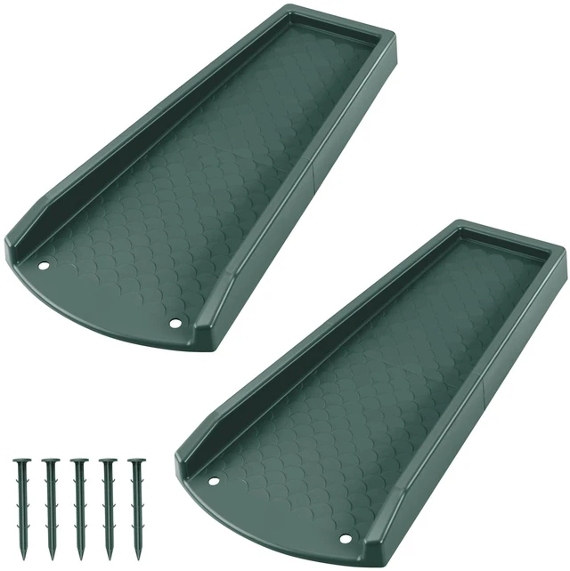 Main image of Splash Blocks for Gutters Downspouts, 24" Downspout Extensions for Rain Water Drainage, Thickened Gutter Splash Guard with Fixing Piles(2 Pack, Green)