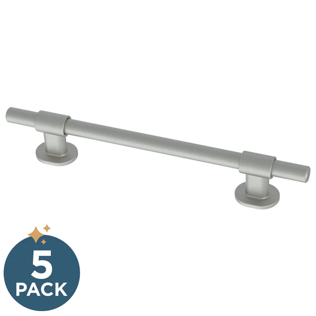 Alt view image 6 of 7 - 5 Pack Matte Brushed Nickel Cabinet Handles Adjustable Drawer Pulls for Kitchen Cabinet Knobs Dressers and Cupboards Fits 1-3/8 to 6-5/16 inch (35160mm) Hole Center | Adjusta-Pull