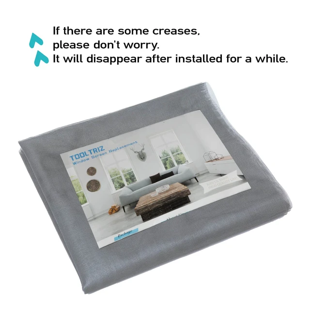 Alt view image 5 of 6 - Windows Screen and Screen Door Replacement, 59"x106" Durable Fiberglass Screen Mesh- Window Screen & Sliding Screen Door Repair for Patio and Windows