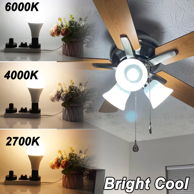 Alt view image 5 of 7 - E12 100W LED Candelabra Bulb Replacement for Ceiling Fan Chandelier 6000K Daylight White,Bright Small Base Bulbs 10w 1200lm for Pendant Lighting,Non Dimmable,6PACK