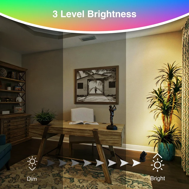 Alt view image 6 of 7 - RGBW Christmas Spot Lights Indoor 6W Up Lights Indoor with Remote Control 16 Color Changing Uplighting Indoor 120V LED Spotlight Indoor Dimmable Uplights Indoor for Parties Plant Decor, 2 Pack