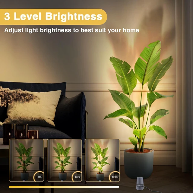 Alt view image 6 of 7 - 6W RGBW Uplighting Indoor Color Changing Up Lights Indoor with Remote Dimmable LED Spot Lights for Home Aluminum Accent Lighting for Party Plant Decor with 5.9 FT Plug Cord, 2 Pack