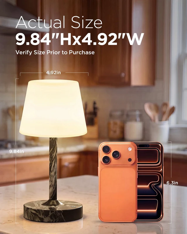 Alt view image 7 of 7 - IP65 Waterproof Rechargeable Shower Lamp, Cordless Bathroom Touch Lamps 5200mAh Battery Powered, Stepless Dimming, Portable LED Table Lamp for Bathtub, Outdoor, Bedroom, Patio, Camping