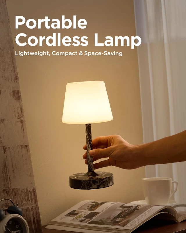 Alt view image 5 of 7 - IP65 Waterproof Rechargeable Shower Lamp, Cordless Bathroom Touch Lamps 5200mAh Battery Powered, Stepless Dimming, Portable LED Table Lamp for Bathtub, Outdoor, Bedroom, Patio, Camping