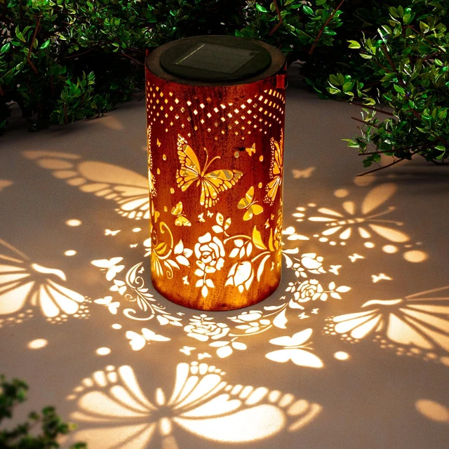 Main image of Birthday Gifts for Women, Solar Lanterns, Butterfly, 1 Pack Solar Lanterns Outdoor Waterproof, Metal Hanging Lights, IP65 Waterproof, LED Decorative Lantern, Garden Decor, Gifts for Mom