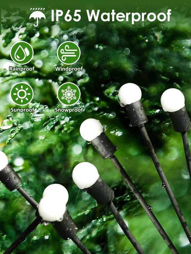 Alt view image 4 of 7 - 8 Pack Solar Garden Lights, 64 LED Firefly Lights Solar Outdoor Waterproof 2 Lighting Modes, Sway with Wind, Solar lights Outdoor for Garden Yard Patio Pathway Holiday Decorations, Cool White