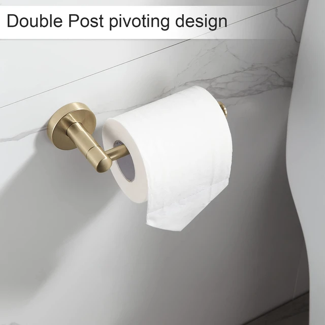 Alt view image 4 of 6 - Bathroom Accessory Set Brushed Gold 4 Pieces Towel Rack Set