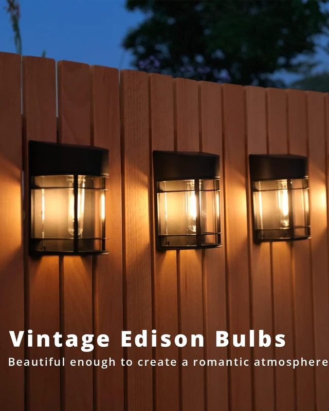 Alt view image 2 of 7 - Solar Fence Lights, Upgrade Solar Deck Lights, Waterproof Solar Outdoor Lights for Wall Yard Post,Steps, Easy-to-Install