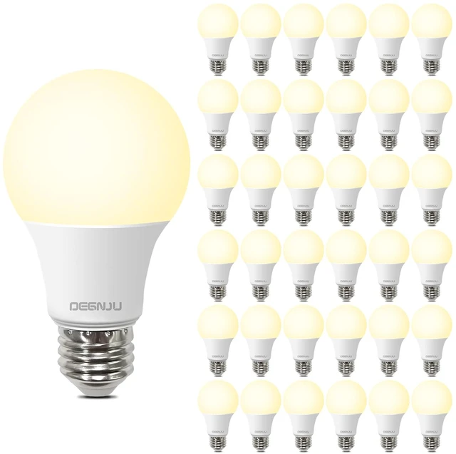 Main image of 36 Pack A19 LED Light Bulbs 60W Equivalent, Soft White 2700K, 800 Lumens, E26 Base, Non-Dimmable, 8W Energy Efficient Warm LED Bulbs for Home Lighting