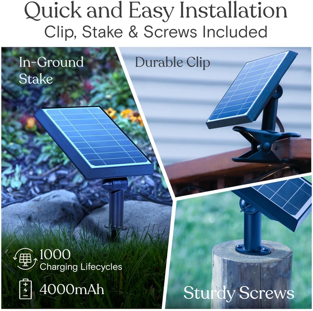 Alt view image 4 of 6 - Ambience Pro Super Bright Solar - 48 Ft Remote Control Outdoor String Lights with Shatterproof Commercial Grade LED S14 Edison Bulbs, Waterproof Patio Light for Deck, 4W Soft White, 15 Bulbs