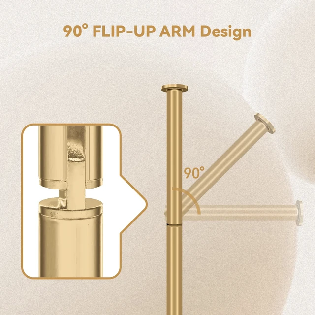 Alt view image 5 of 7 - Toilet Paper Holder Stand, Bathroom Free Standing Toilet Paper Holder with Reserve Storage 3-4 Toilet Paper Rolls (Golden) (Pack of 2)