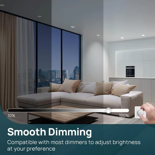 Alt view image 4 of 7 - 6-Pack BR30 LED Flood Light Bulbs Indoor, 10W=65W 850 Lumens 5000K Dimmable LED Recessed Bulbs, E26 5000K Daylight, UL FCC Certified, Recessed Can Light Bulb for Bedroom Bathroom