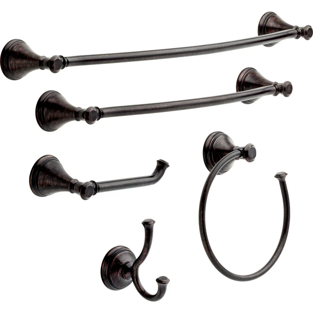 Alt view image 3 of 7 - Double Towel Hook for Bathroom or Kitchen| Venetian Bronze | Cassidy Accessories