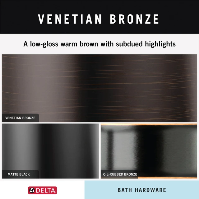 Alt view image 4 of 7 - Double Towel Hook for Bathroom or Kitchen| Venetian Bronze | Cassidy Accessories