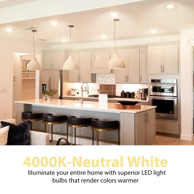 Alt view image 5 of 7 - 24Pack BR30 LED Bulb Indoor Flood Light Bulbs, 65W Equivalent Dimmable LED Bulbs, 4000K Neutral White, 850 Lumens E26 Base, Recessed Can Bulb for Living Room Bedroom Dining Room Bathroom