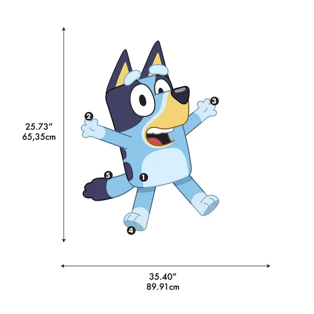 Alt view image 7 of 7 - Bluey Peel and Stick Giant Wall Decals, RMK5458GM