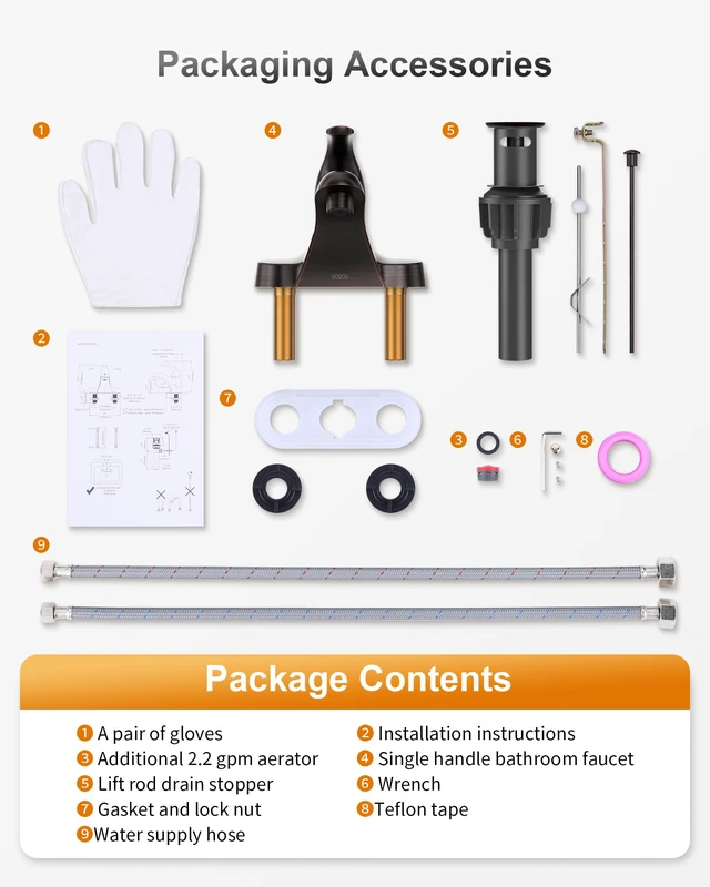Alt view image 7 of 7 - Single Handle Commercial Bathroom Faucet Oiled Rubbed Bronze 4 inch Centerset Bathroom Basin Sink Faucets One Handle Vanity Faucets Basin Mixer Tap with Lift Rod Drain Assembly