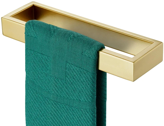 Main image of Towel Ring Brushed Gold Hand Towel Holder 9 Inch Kitchen Towel Hanger Rack Stainless Steel Bathroom Hardware Wall Mounted, 1 Pack B4008BG-L9