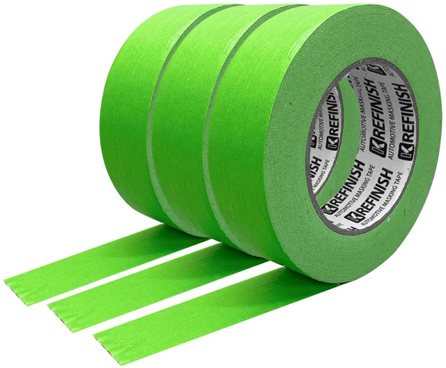 Main image of Painters Tape for Cars - Green, No Residue, Automotive Masking Tape - Heat Resistant for Paint Booth, 1.4 Inches x 60 Yards, 3 Rolls
