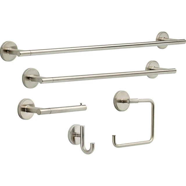 Alt view image 3 of 7 - Single Towel Hook for Bathroom or Kitchen| Stainless Steel | Trinsic Accessories