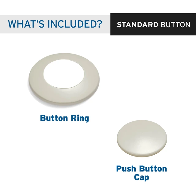Alt view image 2 of 7 - Air Switch Sink Top Decorative Button, STC-BIS, Biscuit Compatible with Dual Outlet Garbage Disposal Air Switch Kits (STS-OO and STS-OOSN) - Single Bowl Sinks
