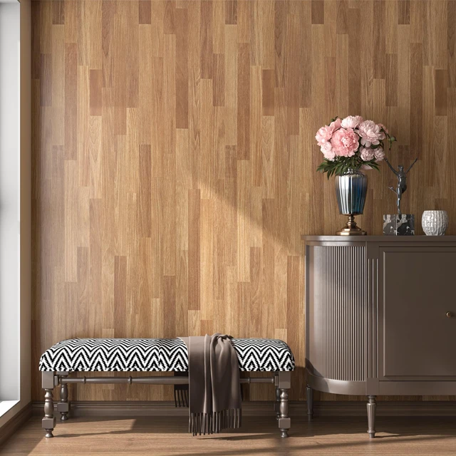 Alt view image 3 of 6 - 24x200 Inch Butcher Block Contact Paper Peel and Stick Countertop Contact Paper Butcher Block Kitchen Counter Cover Vinyl Wrap Waterproof Wood Countertop Vinyl Wrap Butcherblock Cover Papers