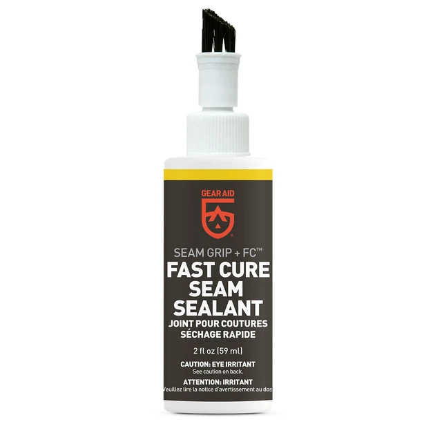 Alt view image 3 of 7 - Seam Grip FC Fast Cure Sealant for Sealing Seams on Tents, Rainflies, Shelters, Awnings, Tarps and Pop-ups Made of Nylon, Vinyl, Clear, 2 fl oz, 2 Pack