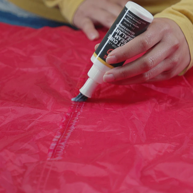 Alt view image 6 of 7 - Seam Grip FC Fast Cure Sealant for Sealing Seams on Tents, Rainflies, Shelters, Awnings, Tarps and Pop-ups Made of Nylon, Vinyl, Clear, 2 fl oz, 2 Pack