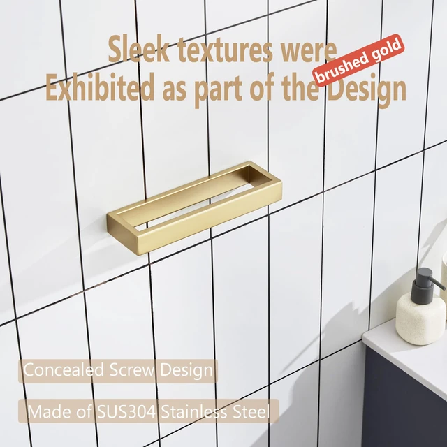 Alt view image 7 of 7 - Towel Ring Brushed Gold Hand Towel Holder 9 Inch Kitchen Towel Hanger Rack Stainless Steel Bathroom Hardware Wall Mounted, 1 Pack B4008BG-L9
