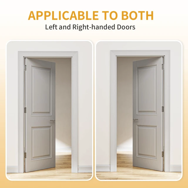 Alt view image 4 of 7 - 3 Pack Self Closing Door Hinges 4 Inch, Adjustable Tension Spring Loaded Door Hinges for Garage/Front/Back Doors, 1/4'' Radius Corners, Fit Left/Right Hand Doors, UL Listed
