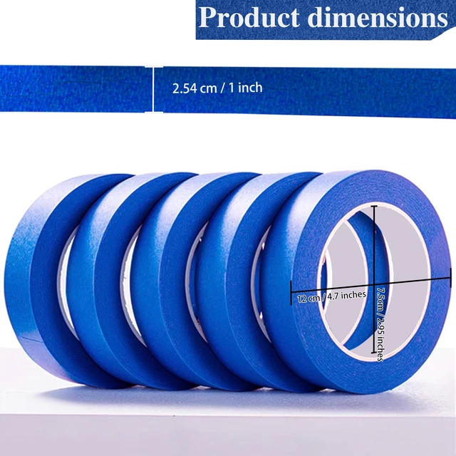 Alt view image 2 of 7 - Painters Tape 1 Inch Wide, 1 Inch X 55 Yards X 12 Rolls