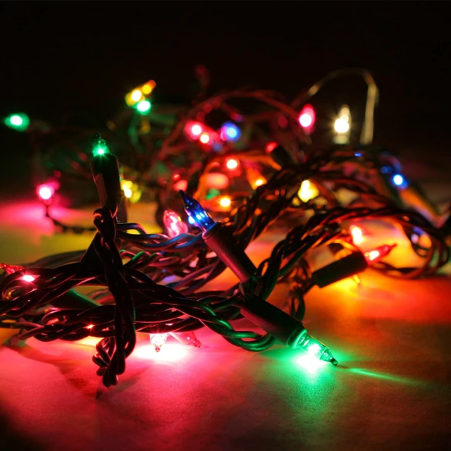 Alt view image 7 of 7 - 3 Sets Christmas Lights, 150 Count 33 FT Each Mini String Lights, Green Wire Fairy Lights, 120V UL Certified Connectable Xmas Tree Light for Holiday Winter Patio Party Outdoor Decoration, Multicolor