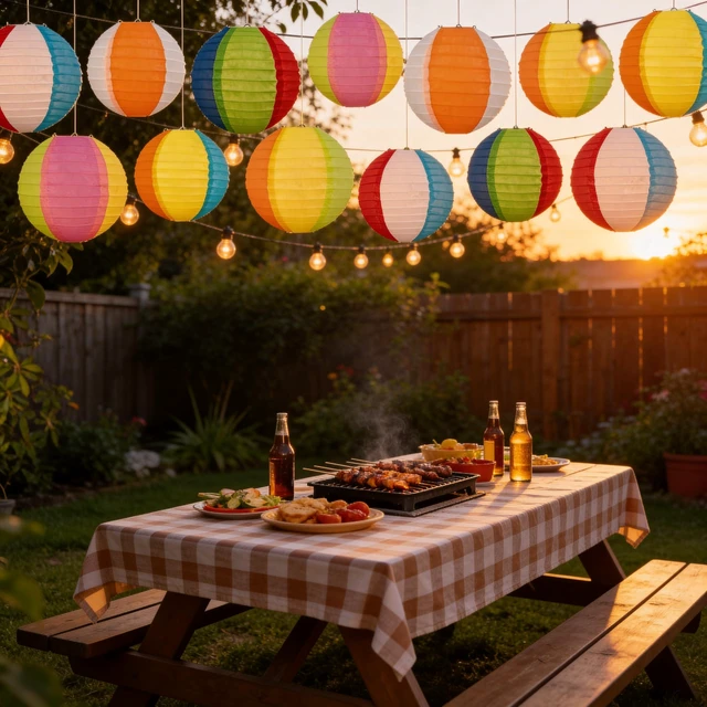 Alt view image 6 of 7 - 45Pcs Pool Summer Party Decorations Beach Ball Paper Lanterns Luau Hawaiian Tropical Tiki Party,Birthday,Office,Classroom Hanging Decorations,Party Setup Decor,Bulk Supplies